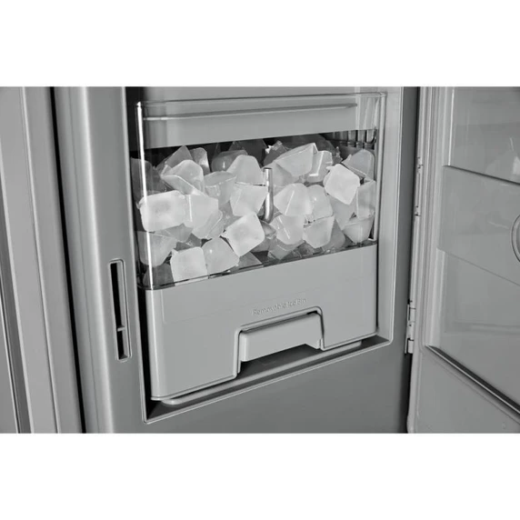 Kitchenaid® Réfrigérateur à portes françaises avec distributeur d’eau et de glaçons extérieur et tiroir réfrigéré pleine largeur FreshChill™ - 29 pi cu KRMF436SJP