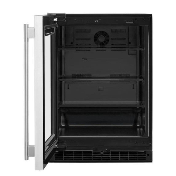 Kitchenaid® Réfrigérateur sous le comptoir avec porte en verre - 24 po KURL324SSB