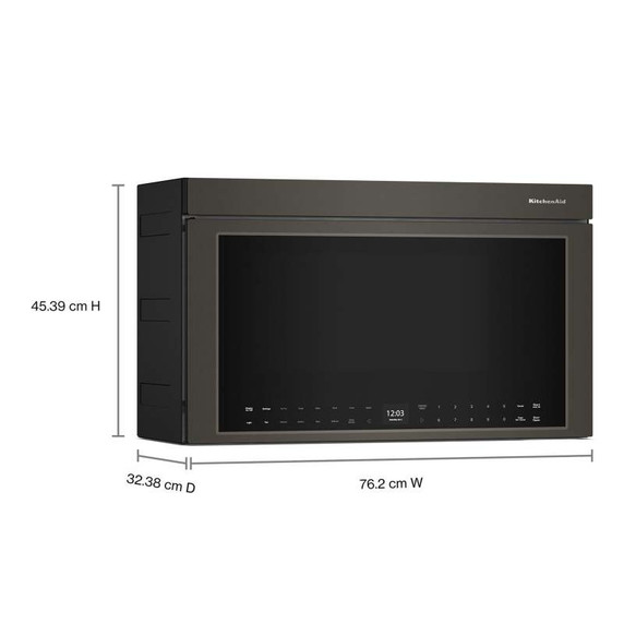 Kitchenaid® Four à micro-ondes à hotte intégrée à fonctions multiples au design encastré affleurant YKMMF530PBE