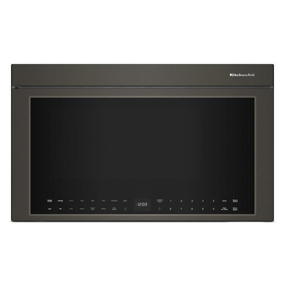 Kitchenaid® Four à micro-ondes à hotte intégrée multifonctions avec modes de capteurs à infrarouges YKMMF730PBE