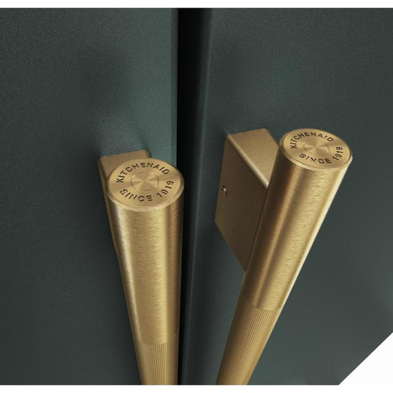 Trousse d'accessoires de personnalisation (poignées) couleur laiton pour réfrigérateur à portes françaises KitchenAid® W11777159