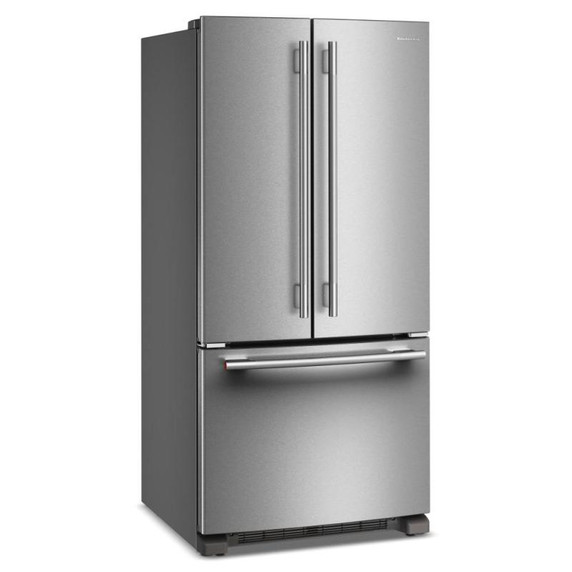 Kitchenaid® Réfrigérateur à portes françaises, profondeur standard et distributeur intérieur de 22 pi cu - 33 po KRFF333SPS