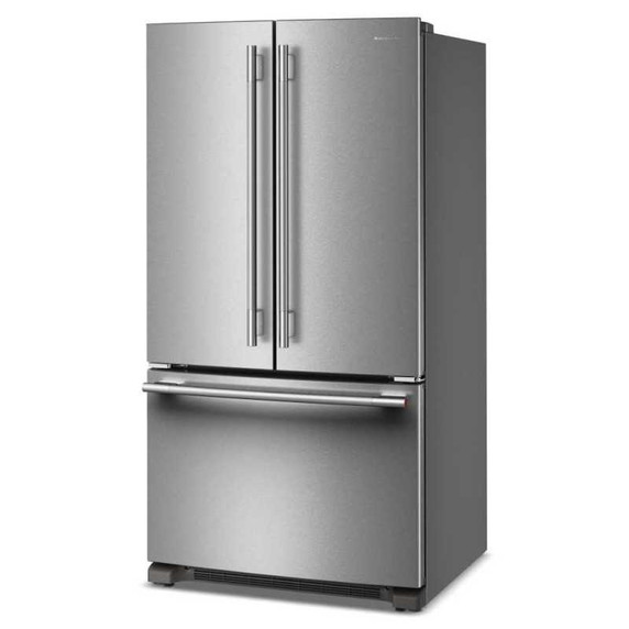 Kitchenaid® Réfrigérateur à portes françaises, profondeur standard et distributeur intérieur de 25 pi cu - 36 po KRFF136SPS