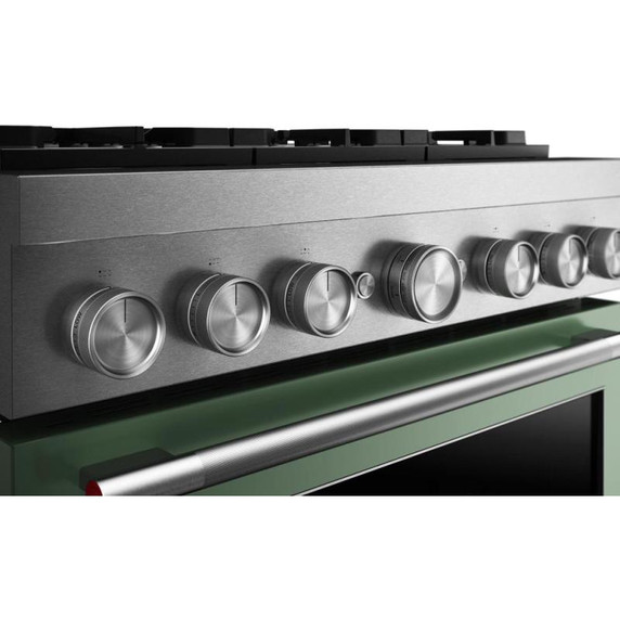 Kitchenaid® Cuisinière bicombustible de style commercial à 6 brûleurs avec mode de friture à air sans préchauffage de 36 po KFDS936SDC