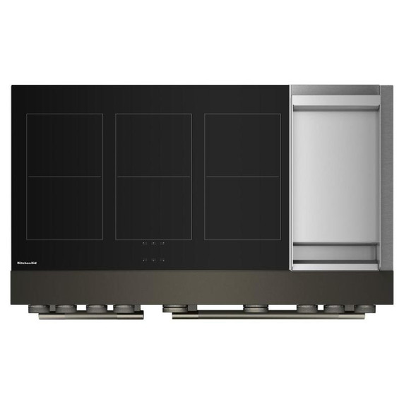Cuisinière à induction non encastrée de style commercial à 6 éléments avec plaque chauffante KitchenAid® de 48 po KFID948SBE