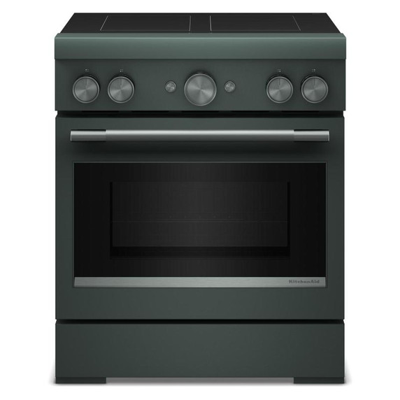 Cuisinière à induction non encastrée de style commercial à 4 éléments avec friture à air KitchenAid® de 30 po KFIS930SJP