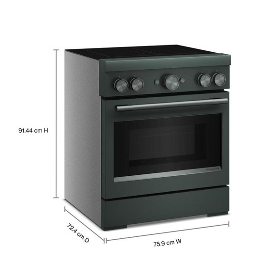 Cuisinière à induction non encastrée de style commercial à 4 éléments avec friture à air KitchenAid® de 30 po KFIS930SJP