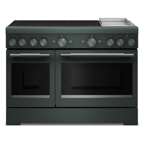 Cuisinière à induction non encastrée de style commercial à 6 éléments avec plaque chauffante KitchenAid® de 48 po KFID948SJP