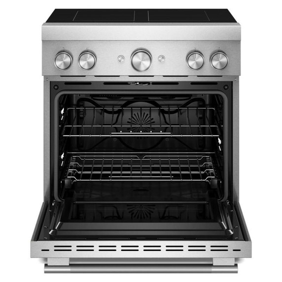 Cuisinière à induction non encastrée de style commercial à 4 éléments avec friture à air KitchenAid® de 30 po KFIS930SSS