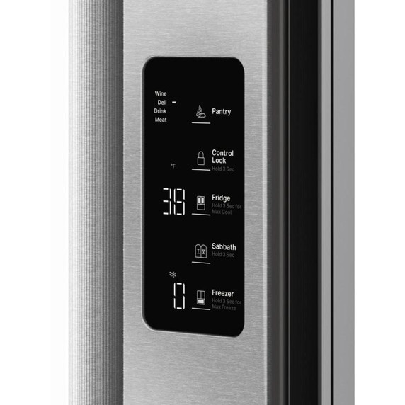 Kitchenaid® Réfrigérateur à portes françaises à profondeur de comptoir et distributeur d’eau interne KRFC336SPS