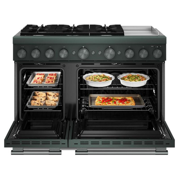 Table de cuisson bicombustible à 6 brûleurs avec plaque chauffante  KitchenAid® de 48 po KFDD948SJP