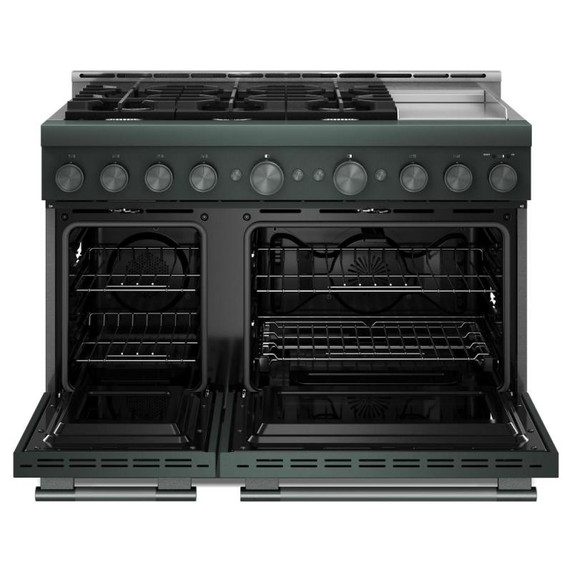 Table de cuisson commerciale au gaz à 6 brûleurs avec plaque chauffante KitchenAid® de 48 po KFGD948SJP