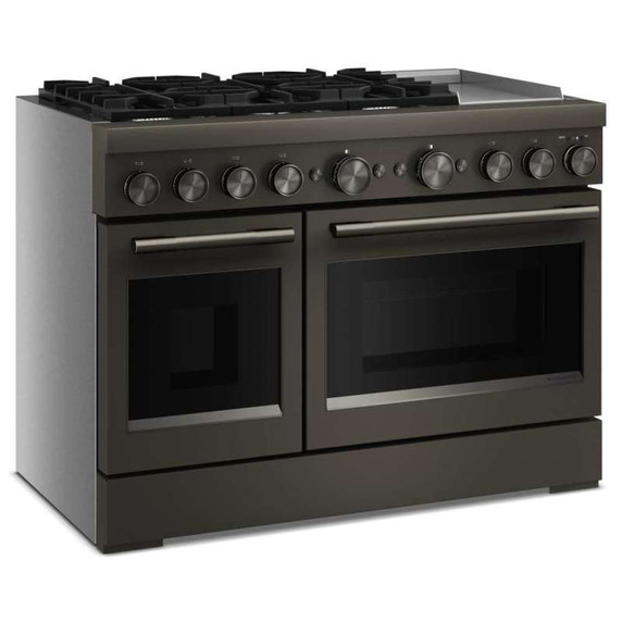 Table de cuisson bicombustible à 6 brûleurs avec plaque chauffante  KitchenAid® de 48 po KFDD948SBE