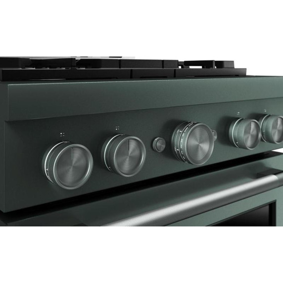 Cuisinière au gaz de style commercial à 4 brûleurs avec mode de friture à air sans préchauffage KitchenAid® de 30 po KFGS930SJP