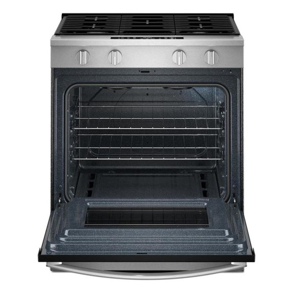 Whirlpool® Cuisinière au gaz intelligente avec mode sans préchauffage et nettoyage à la vapeur de 30 po WSGS3330TS