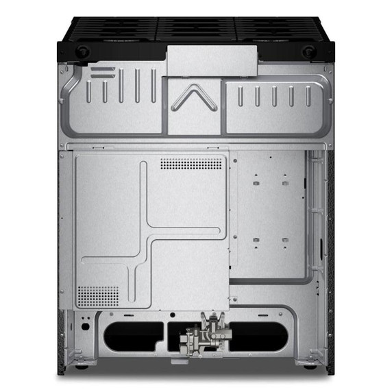Whirlpool® Cuisinière au gaz intelligente avec mode sans préchauffage et nettoyage à la vapeur de 30 po WSGS3330TB