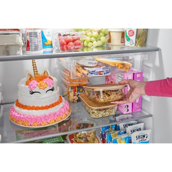 Réfrigérateur à congélateur supérieur Whirlpool® avec refroidissement à couverture totale - 14 pi cu et 28 po WRTX3314TB