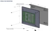 Black Vandalproof Self-Luminous Tritium Exit Sign