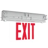 Recessed Mount Self-Testing Edge-Lit Exit Sign Combo