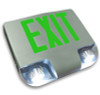 Aluminum Exit Sign Combo with Green Letters