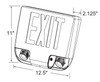Aluminum Exit Sign Combo Dimensions