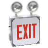 Wet Location Exit Sign Combo with Red Letters