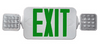 Green Exit Sign Emergency Light Combination with Self-Testing