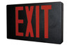 Black AC Only Exit Sign with Red Letters