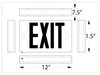 Green Battery Backup Exit Sign Dimensions