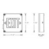Weatherproof Chicago Exit Sign Dimensions
