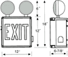 Cold Weather Exit Sign Combo Dimensions