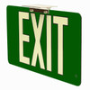 50' Photoluminescent Exit Sign with Green Background with Ceiling/End Mount Bracket