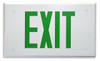 Aluminum Recessed Exit Sign with Green Letters