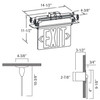 Recess Mount Dimensions for the Adjustable Edge Lit Exit Sign