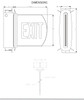 End Mount Wall Recessed Edge Lit Exit Sign Dimensions