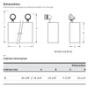 18-hour LED emergency light dimensions