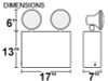 14-hour emergency light dimensions