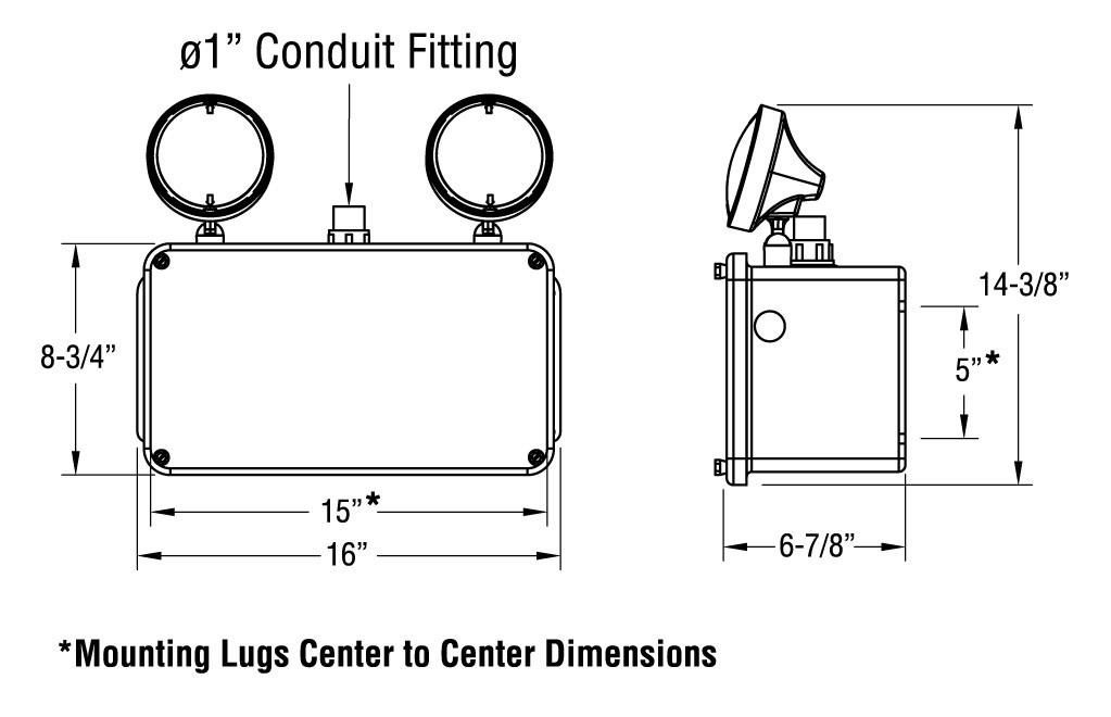 Class 1 Division 2 Emergency Light with Halogen Lamps