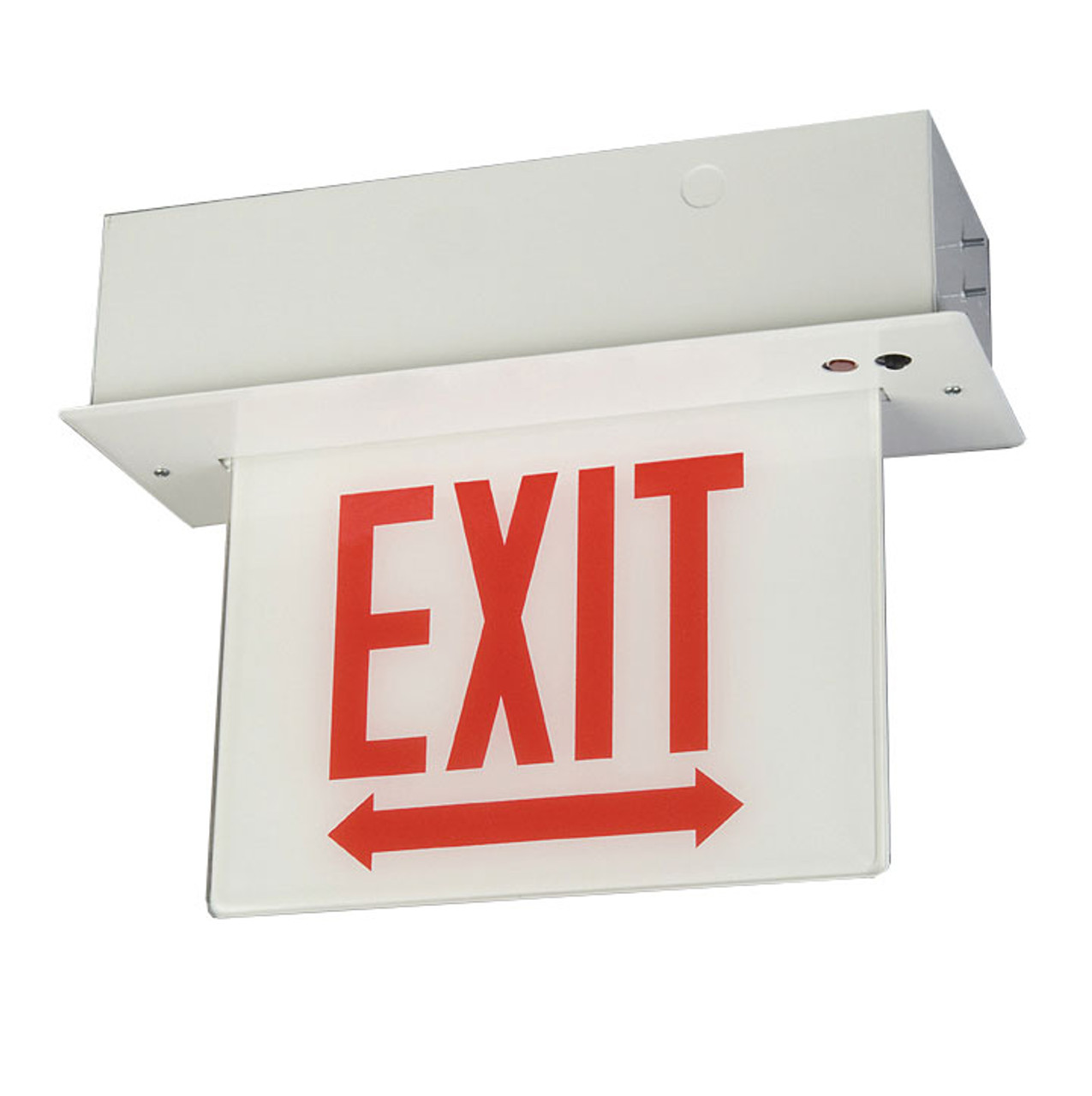 recessed exit light