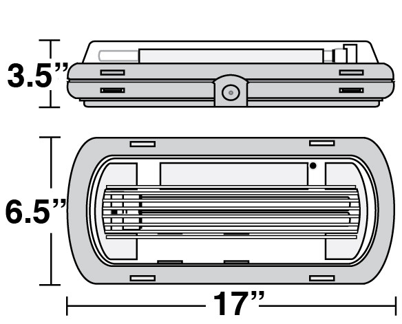 Recessed TBar Fluorescent Emergency Light