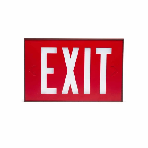 Red Vandal Resistant Self-Luminous Tritium Exit Sign