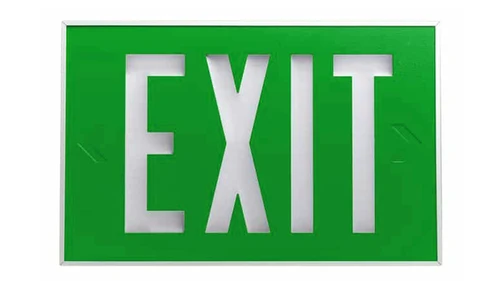 Green Low Profile Self-Luminous Tritium Exit Sign