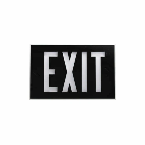 Black Low Profile Self-Luminous Tritium Exit Sign