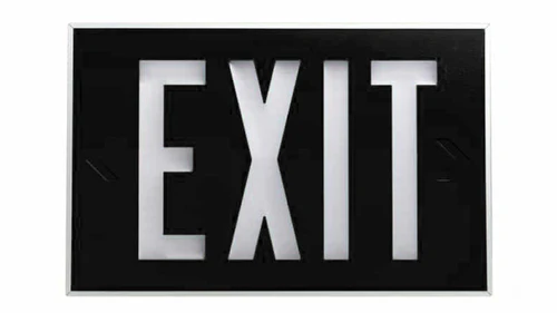 Black Low Profile Self-Luminous Tritium Exit Sign