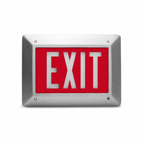 Red Vandalproof Self-Luminous Tritium Exit Sign