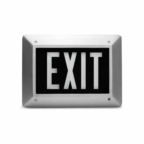 Black Vandalproof Self-Luminous Tritium Exit Sign