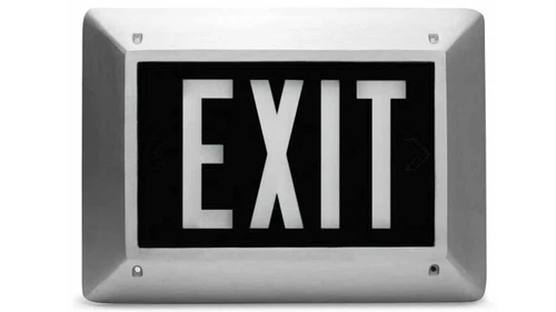 Black Vandalproof Self-Luminous Tritium Exit Sign