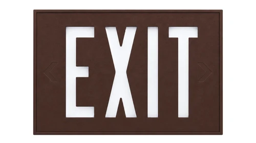 Bronze Low Profile Self-Luminous Tritium Exit Sign