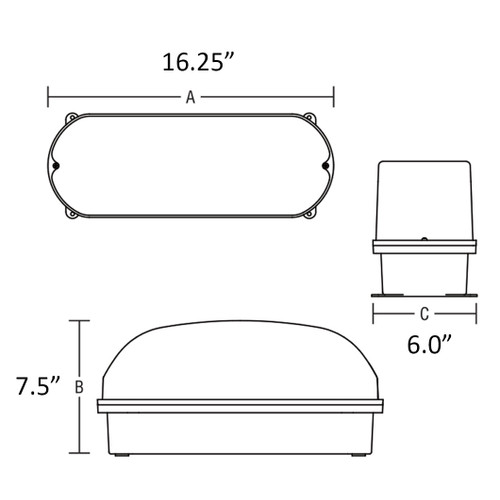 Rectangle 11-Watt Equivalent Integrated LED White Emergency Light with  Ni-Cad 6.0-Volt Battery