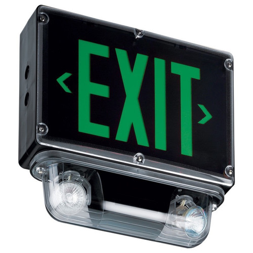 Severe Weather Exit Sign Emergency Light Combo